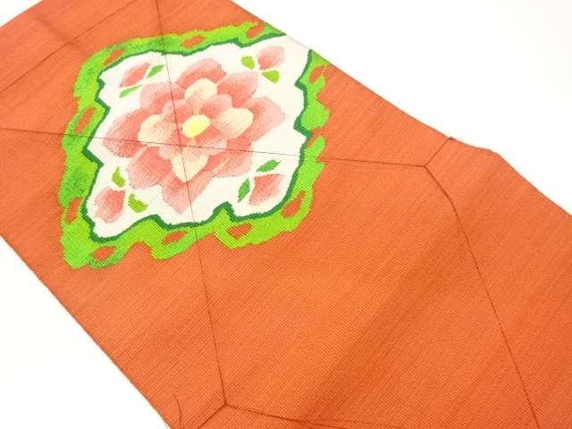 未使用品　抽象花菱模様織出し名古屋帯